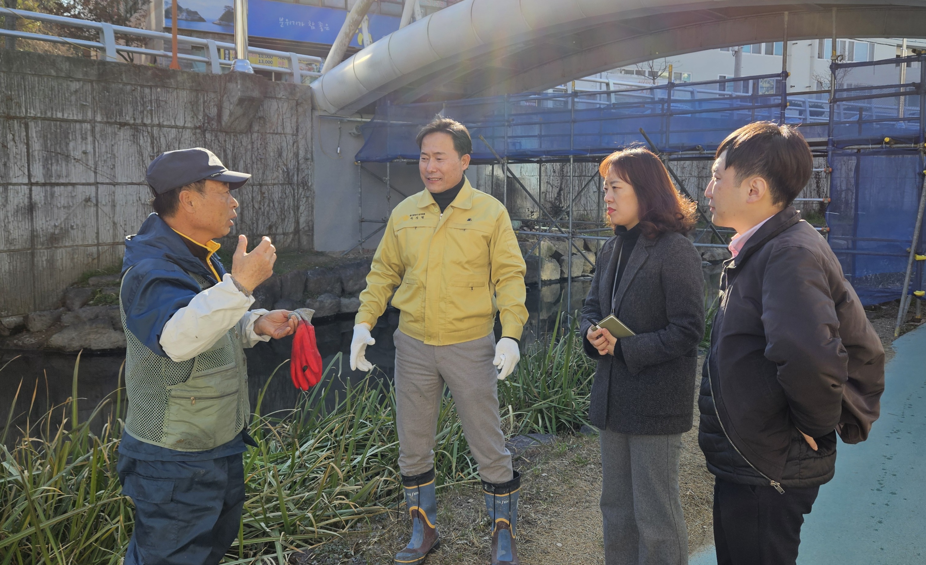 이지현 남구의원, 여천천 오수 악취 민원 현장 방문