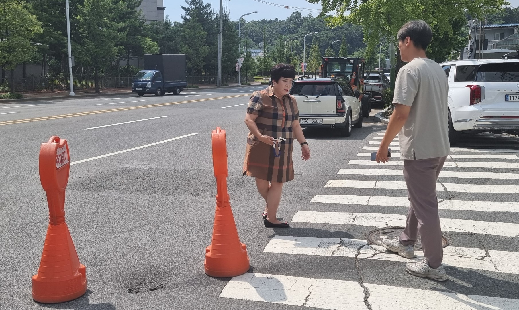 박인서 남구의원, 삼산동 싱크홀(땅 꺼짐) 현장 점검