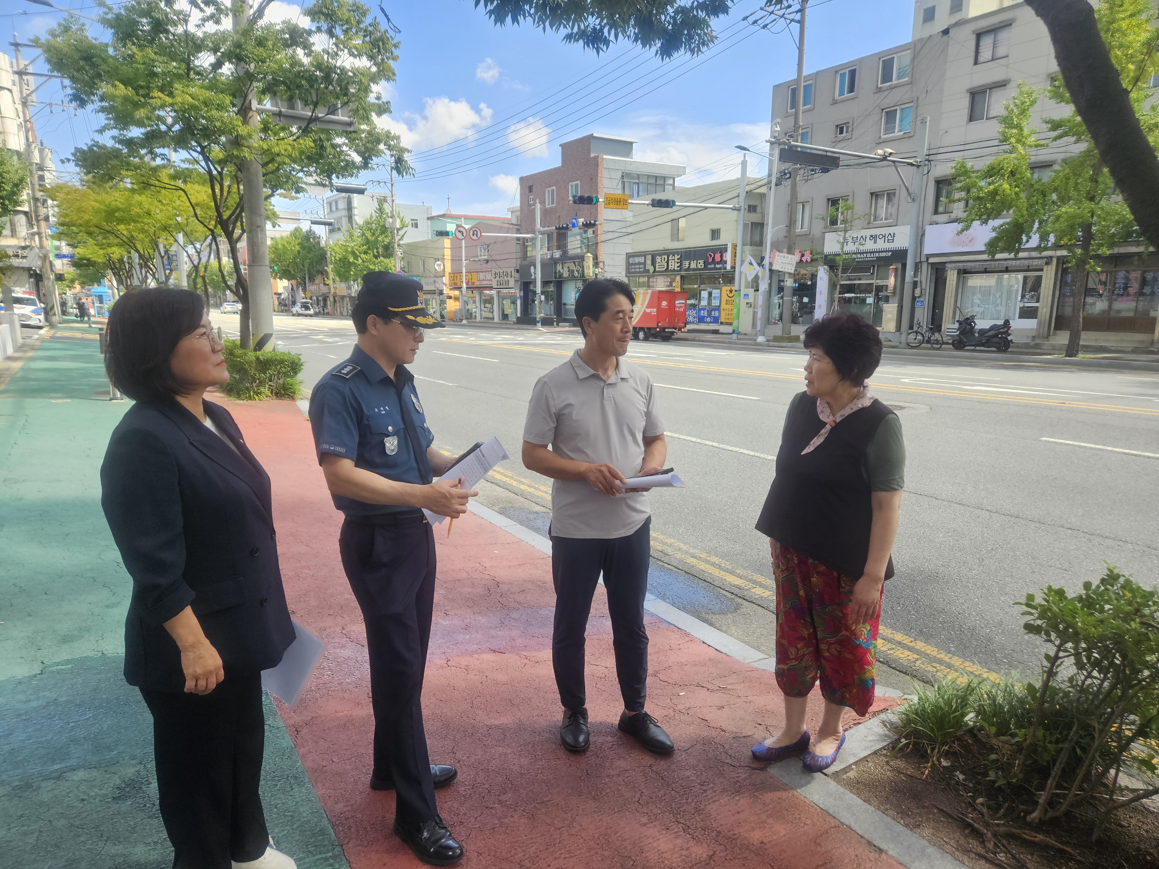 이양임 남구의원, 수암로 교통사고 다발 민원현장 방문